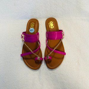 GBG Los Angeles Women's Leavi Chain Slide Sandals